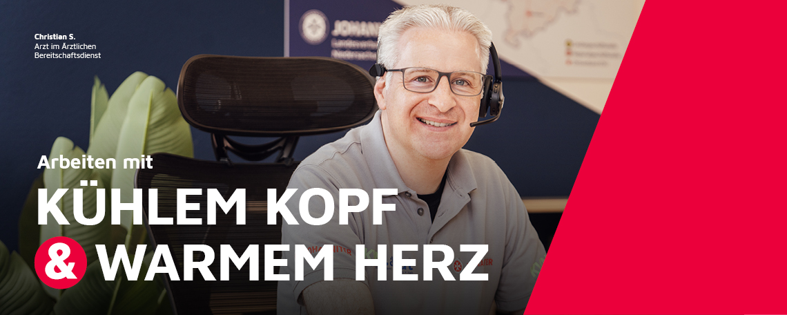 Ein Arzt im ärztlichen Bereitschaftsdienst im Porträt.
