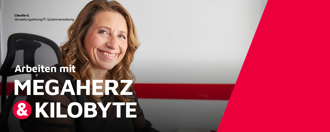 Eine Verwaltungsleiterin in der IT-Systemverwaltung der Johanniter im Porträt.